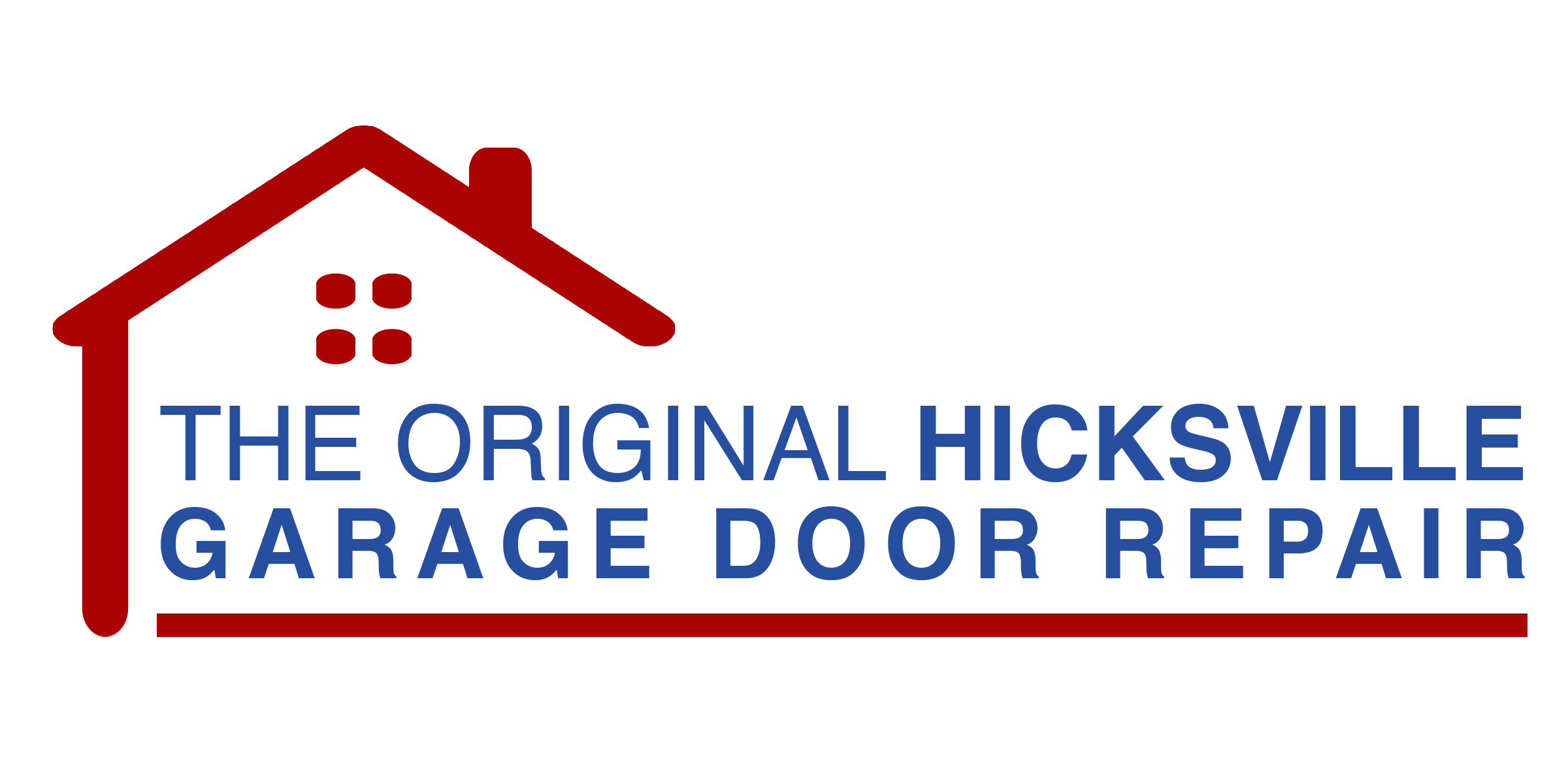 the original garage door repair Hicksville logo